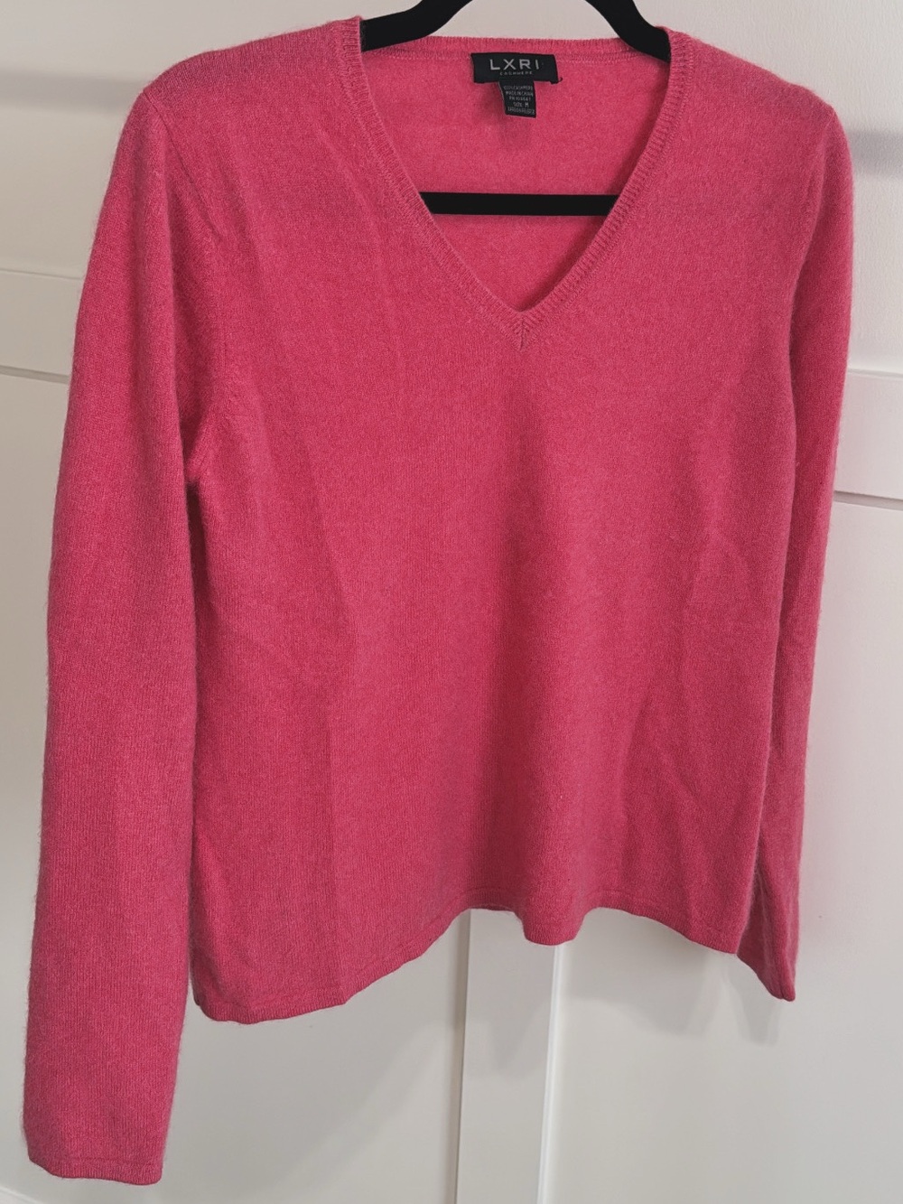 Cashmere Rose Pink V-Neck Sweater